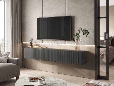 Тумба под ТВ 2000 Оскар Графит Софт