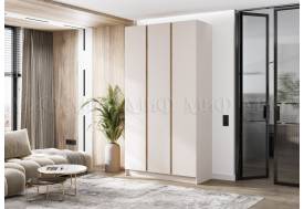 Шкаф трехстворчатый Келвин (1200) Кашемир-вставка дуб крафт