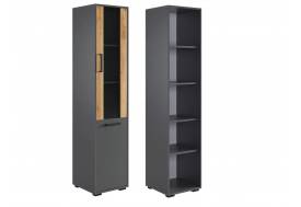 Стеллаж Лайт-2 графит/дуб крафт золотой