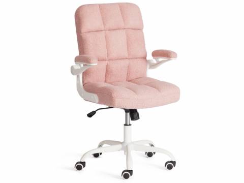 Кресло Lugano Wh ткань teddy розовый