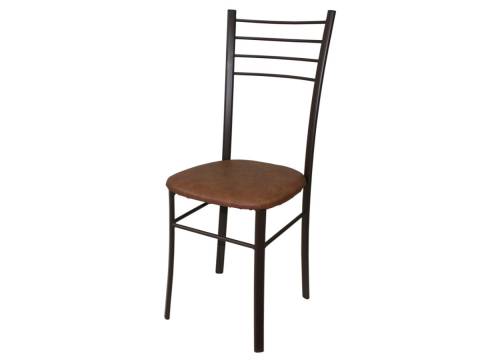 Стул Лайт ДХ-5 на коричневом каркасе обивка коричневый