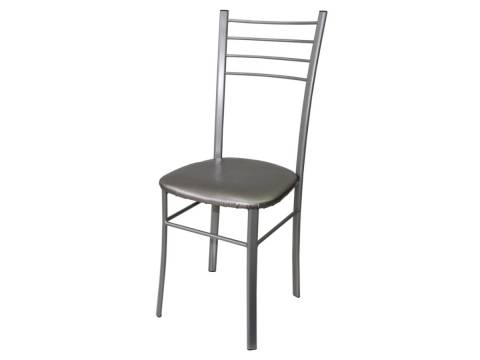 Стул Лайт ДХ-5 на серебряном каркасе обивка светлый перламутр