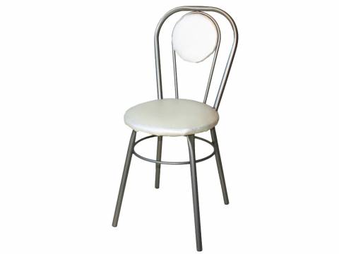 Стул №1 ДХ-7 с мягкой спинкой обивка жемчуг