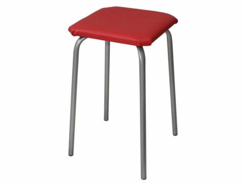 Табурет квадратный ДХ-9 обивка красный