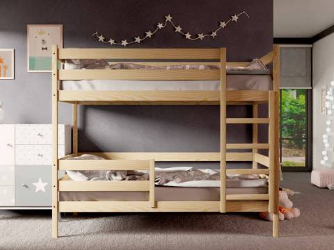 Двухъярусная кровать без крыши без покраски 80х190 см