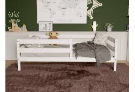 Кровать-софа детская с бортиками белый 80х190 см