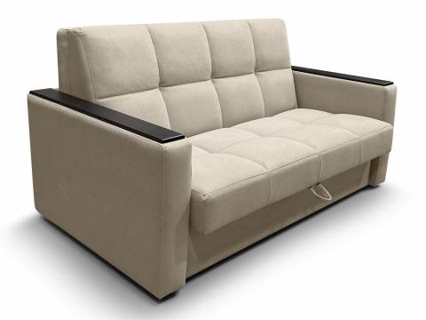 Диван Рэй 1400х2000 Клетка с прямыми подлокотниками с МДФ вивальди 3