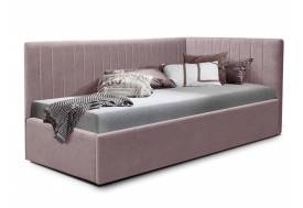 Кровать подростковая левая 800 Фрейм Страйп без подъема мелита 25