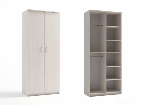 Шкаф 2-х створчатый Дуэт Люкс без зеркала Дуб Бодега