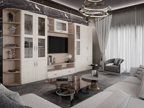 Гостиная Монако шимо светлый/сандал белый