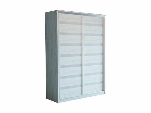 Шкаф-купе ПШ-2.9 1500 вставка МДФ/стекло Дуб крафт белый