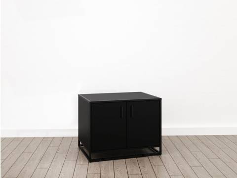 Тумба под принтер закрытая (М-19) Лофт Черный