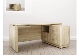 Стол для руководителя Дизайн Правый (Е-5) Eclectic eco одноцветный Дуб рокпайл