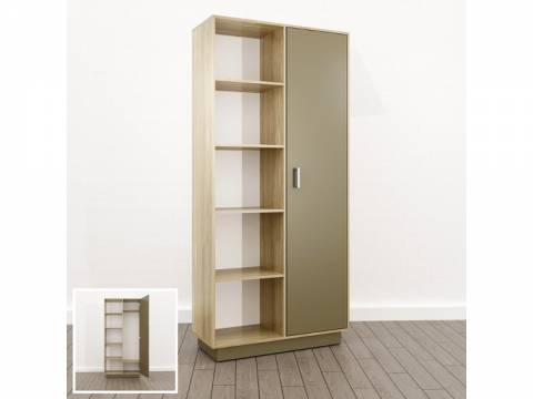 Шкаф комбинированный Правый (О-14) Eclectic lite Дуб рокпайл-Мокко