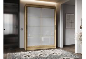 Шкаф-купе Гранд-1 1600 Дуб Вотан-двери Лакобель белый