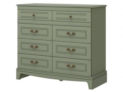 Комод 8 ящиков Лорето Зелёный самшит