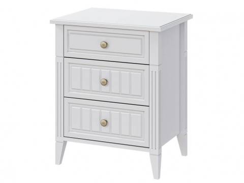 Тумба прикроватная 3 ящика Мэгги Белый