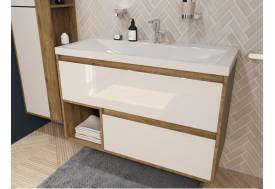 Тумба с раковиной Monaco Wood 1000 2 ящика с нишей