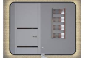 Зеркало Uperwood Modul черное теплая подсветка 60х80 см