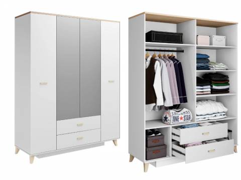 Шкаф 4 двери Элика