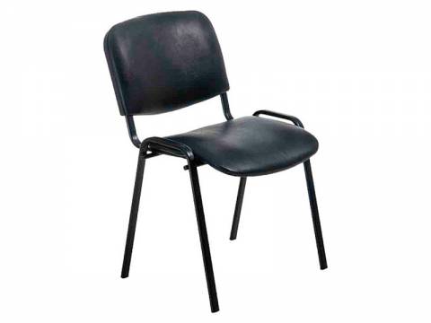 Стул ИЗО Кожзам черный/рама черная