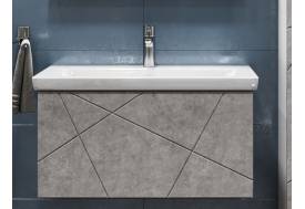 Тумба Geometry 800-0-1 Como навесная бетон