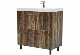 Тумба Альба 80 напольная 2 ящика Слим 60 дерево