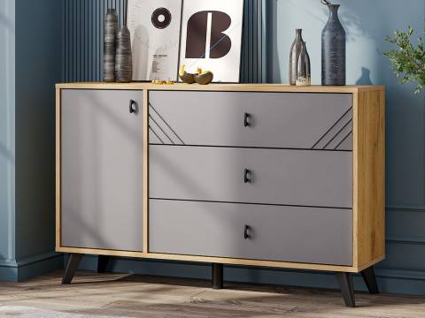 Комод 3 ящика Байкал со створкой