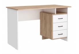 Стол письменный Эйгер Дуб крафт золотой-Белый шагрень