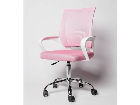 Кресло офисное BN 7166 белый-розовый