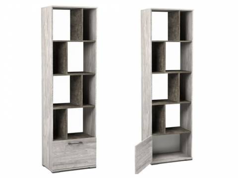 Стеллаж Д-11 Денвер Риббек серый