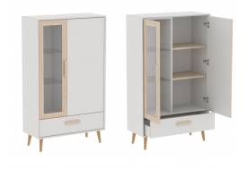 Пенал со стеклом низкий Аврора