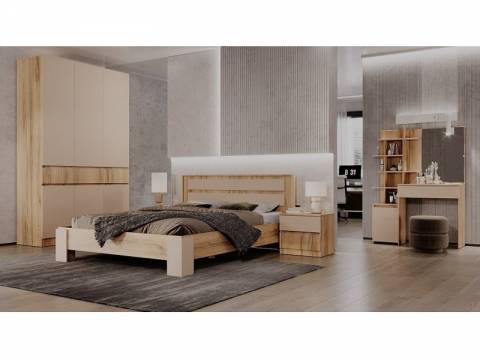 Спальня Ленора Дуб вотан/Кашемир