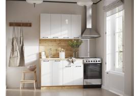 Кухонный гарнитур Валерия 1200 мм МДФ Вотан/Белый