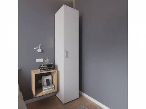 Шкаф со штангой и полками арт. 555 дуб сонома/белый