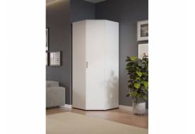 Шкаф угловой со штангой и полками арт. 557 белый