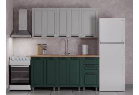 Кухонный гарнитур Лилия 1600 мм Керамика/Изумруд