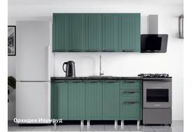 Кухонный гарнитур Орхидея 1600 мм Изумруд