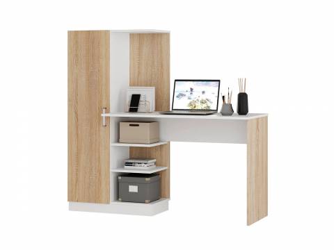 Стол компьютерный Бейсик Сонома/белый