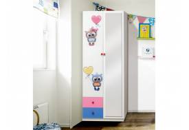 Шкаф двухдверный комбинированный с зеркалом Совята 2.2