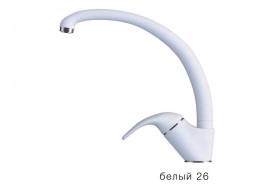 Смеситель для кухни высокий Эко Polygran Белый 26
