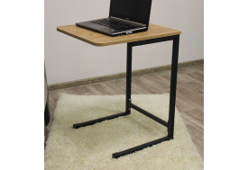 Приставной столик Стеллс-2 Дуб крафт золотой / черный матовый